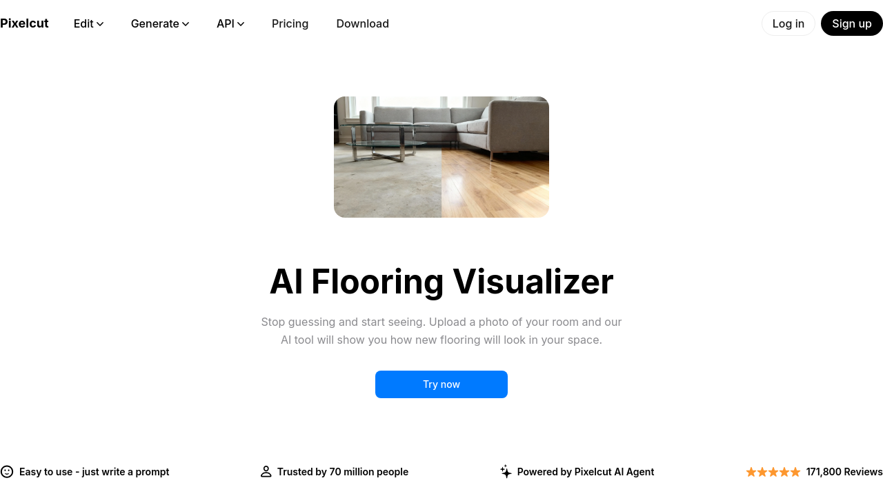 Pixelcut AI homepage screenshot