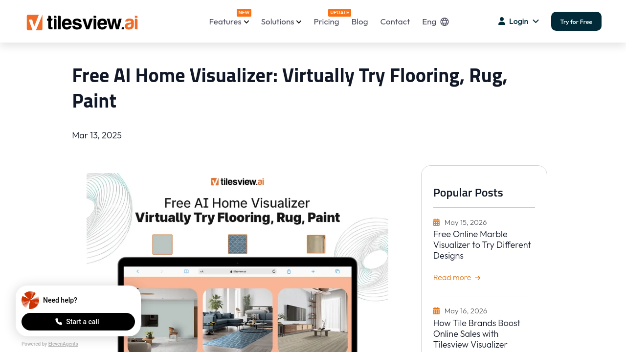 Tilesview homepage screenshot