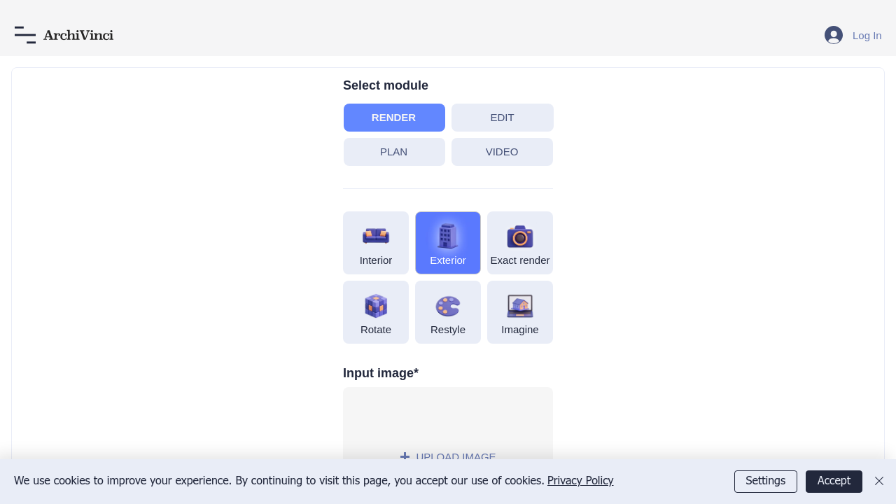 ArchiVinci homepage screenshot