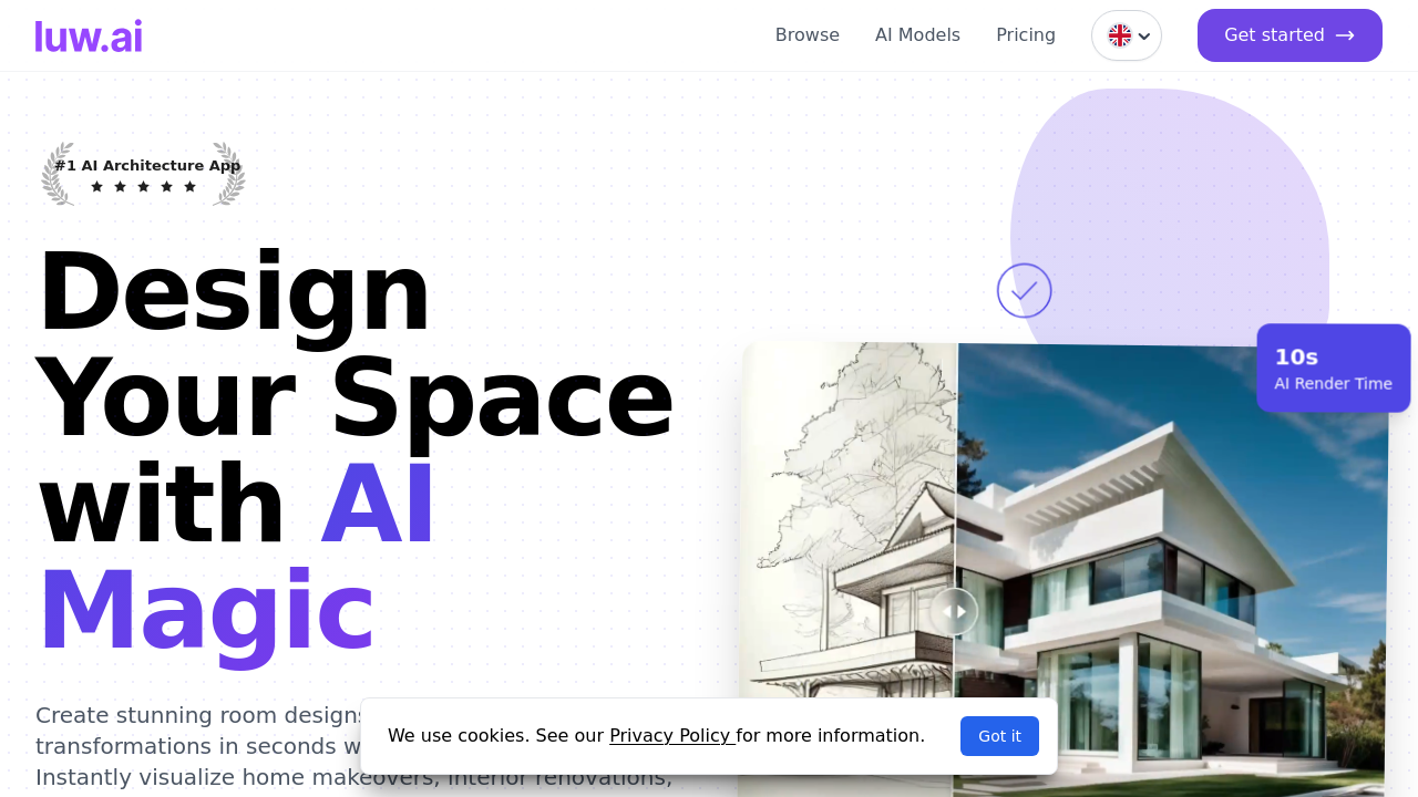 Luw.ai homepage screenshot