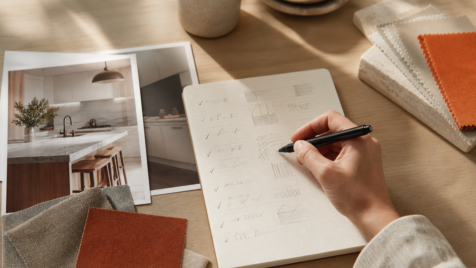 Evaluation notes and materials for assessing kitchen remodel visualizer tools based on practical criteria.