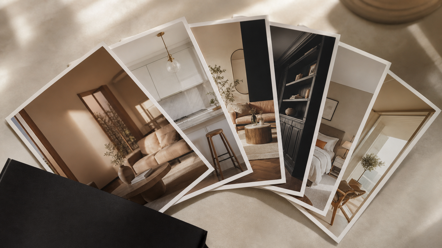 Collection of virtually staged rooms in various design styles and room types, showcasing the breadth of AI staging tool capabilities.