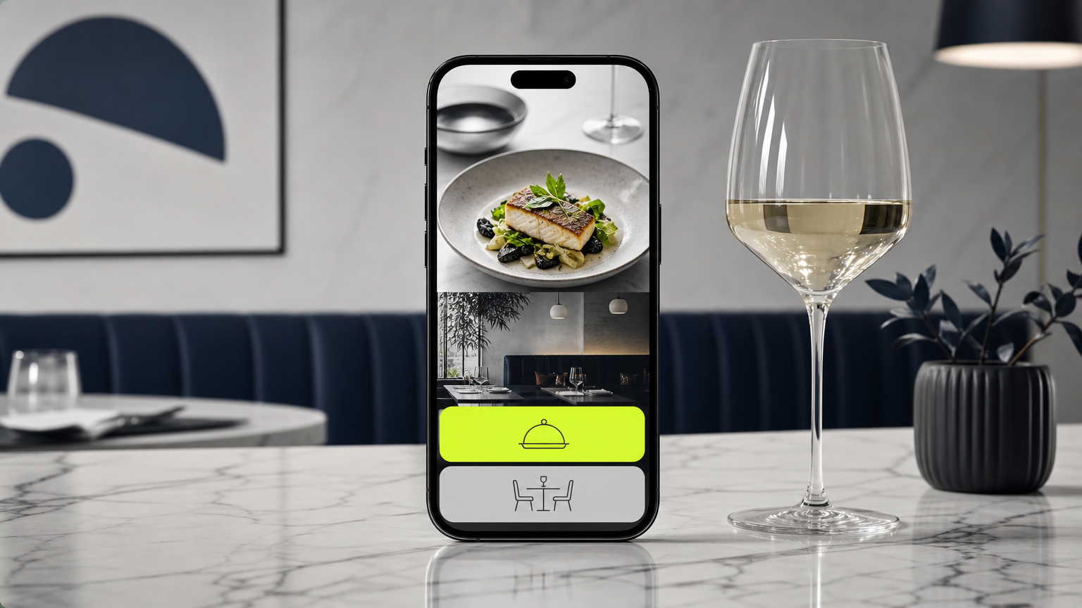 Mobile restaurant website displaying essential features like online ordering and reservations, showing the must-have conversion elements in modern restaurant web design.
