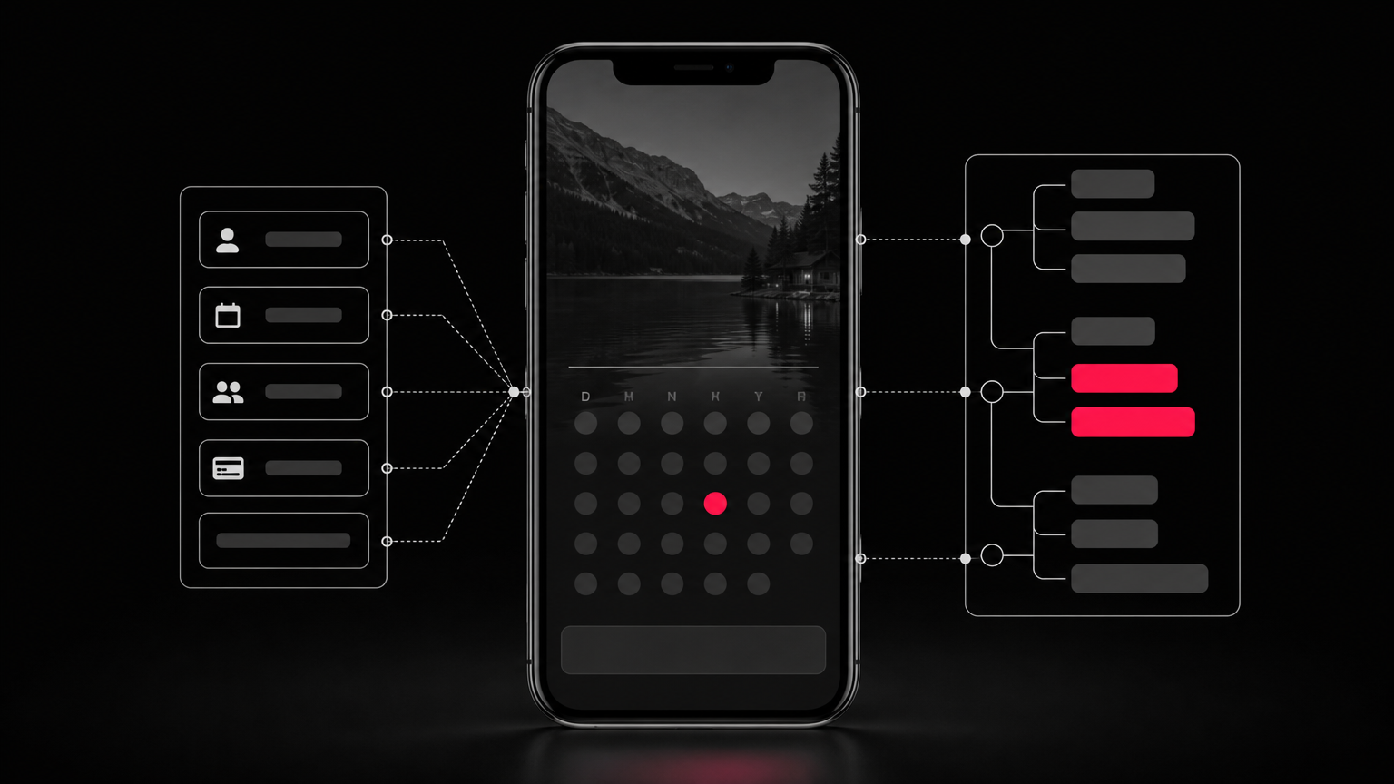Web MCP use case showing how a complex reservation calendar becomes a discoverable tool that AI agents can navigate and interact with.