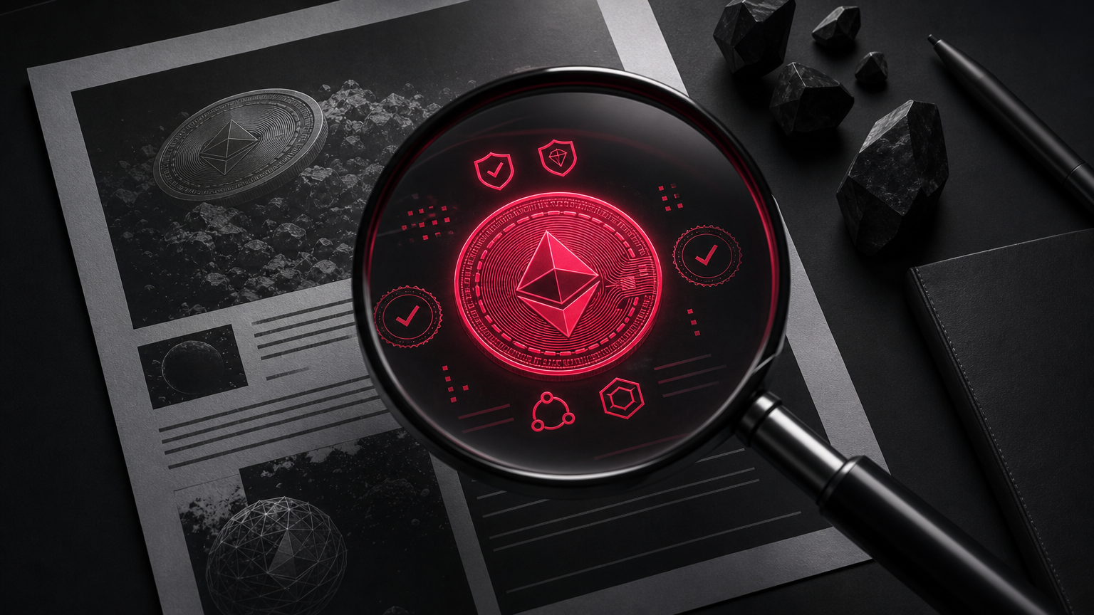 AI agent evaluation process revealing hidden trust signals and structured data layers within crypto content.