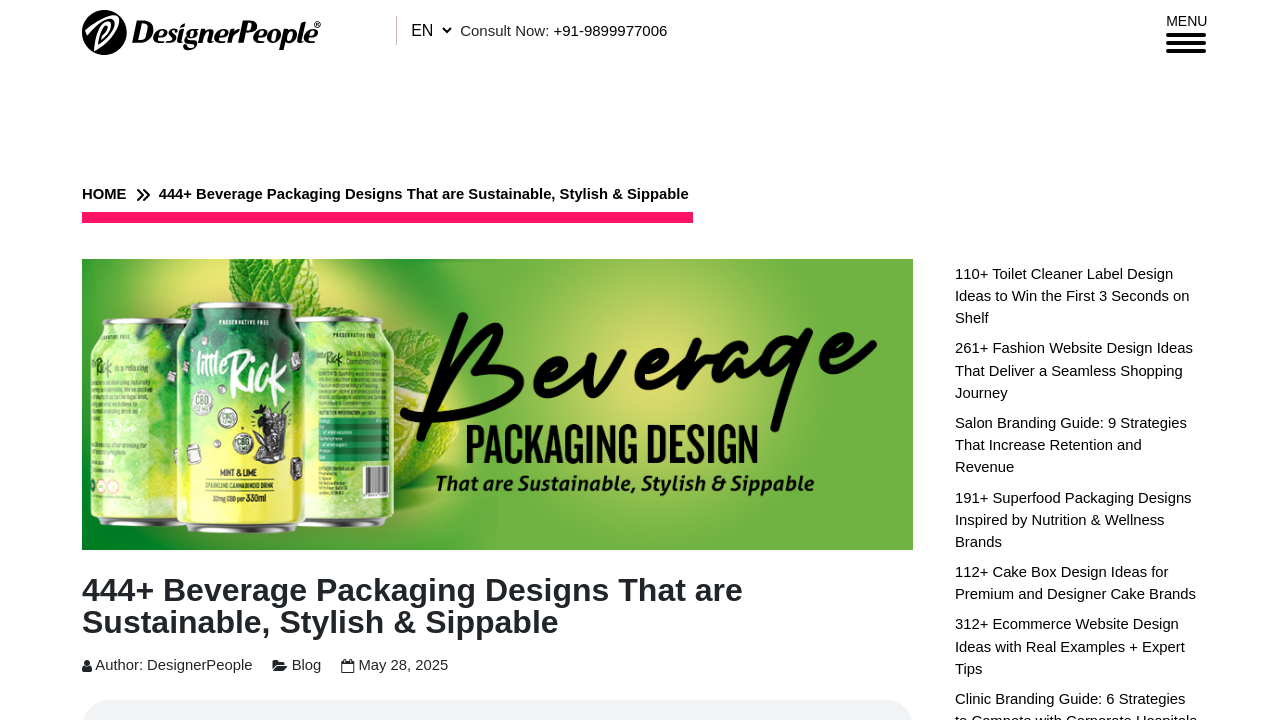 A portfolio page showcasing beverage packaging case studies with production specs and regulatory compliance notes, exemplifying how agencies document real project delivery.