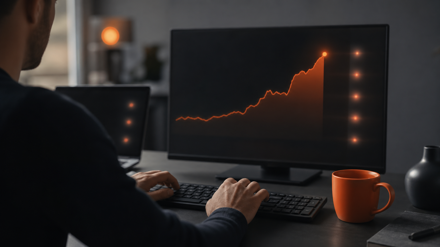 Builder launching and monitoring a live passive income funnel with real-time conversion tracking and automation in place