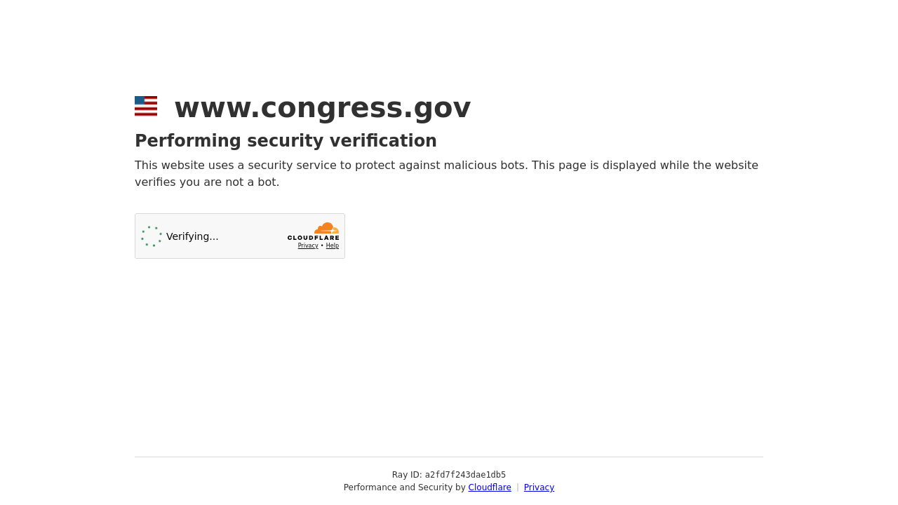 Congress.gov page for Senate Bill 1582 (GENIUS Act), showing legislative history, cosponsors, and voting records.
