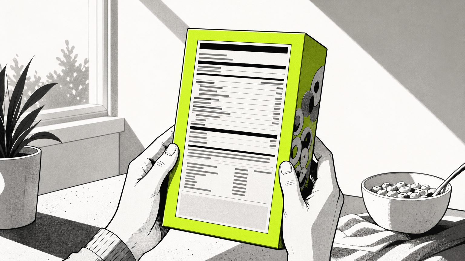 Close-up of FDA-compliant nutrition label on food packaging showing proper labeling requirements