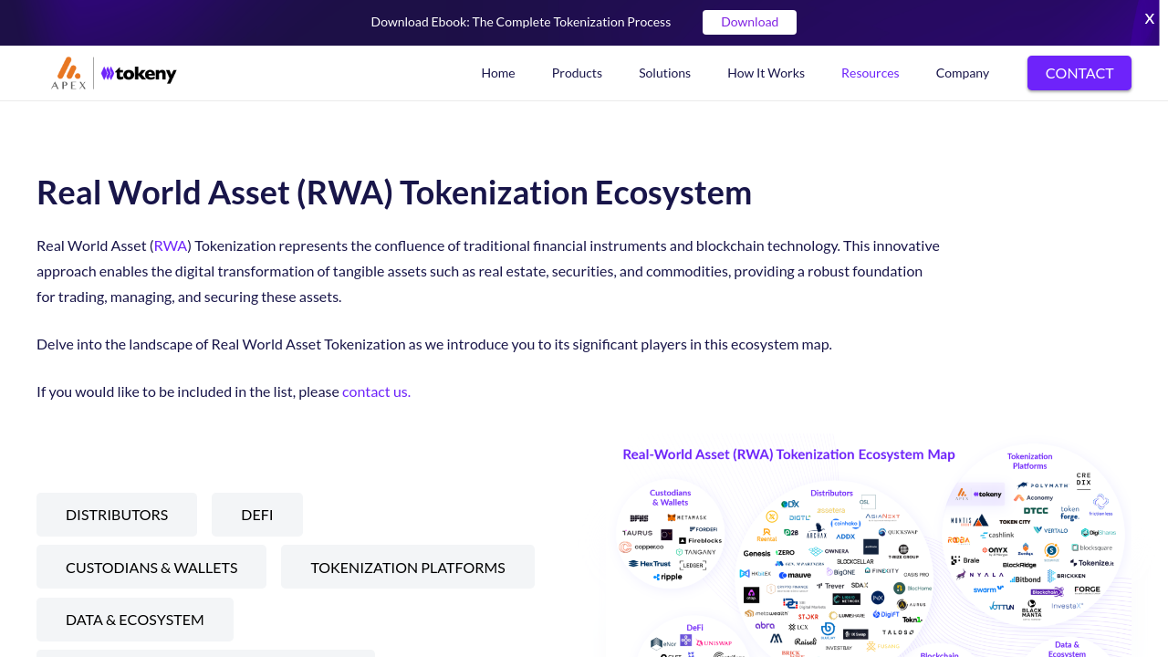 Tokeny homepage screenshot