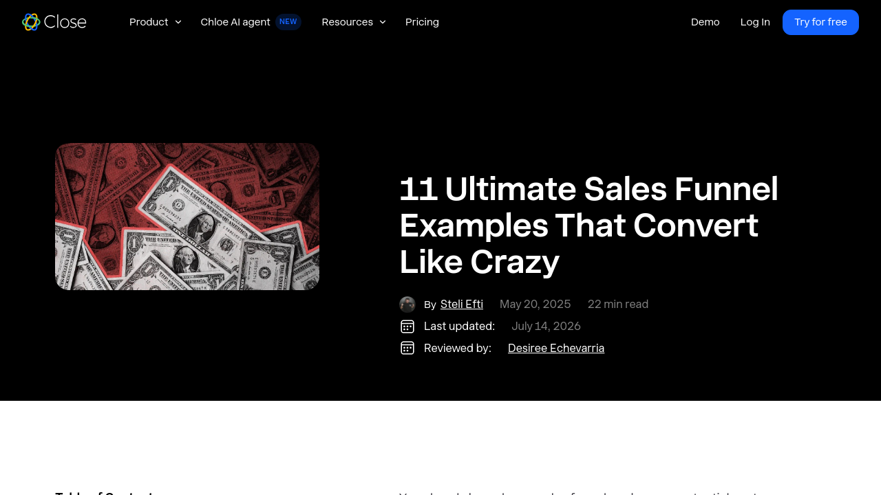 Close.com's collection of real-world sales funnel examples demonstrating proven conversion strategies from working businesses.