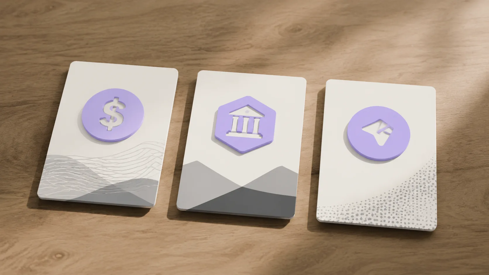 Three product offerings of World Liberty Financial: USD1 stablecoin, WLFI Markets credit, and AgentPay payments, visualized as distinct service cards