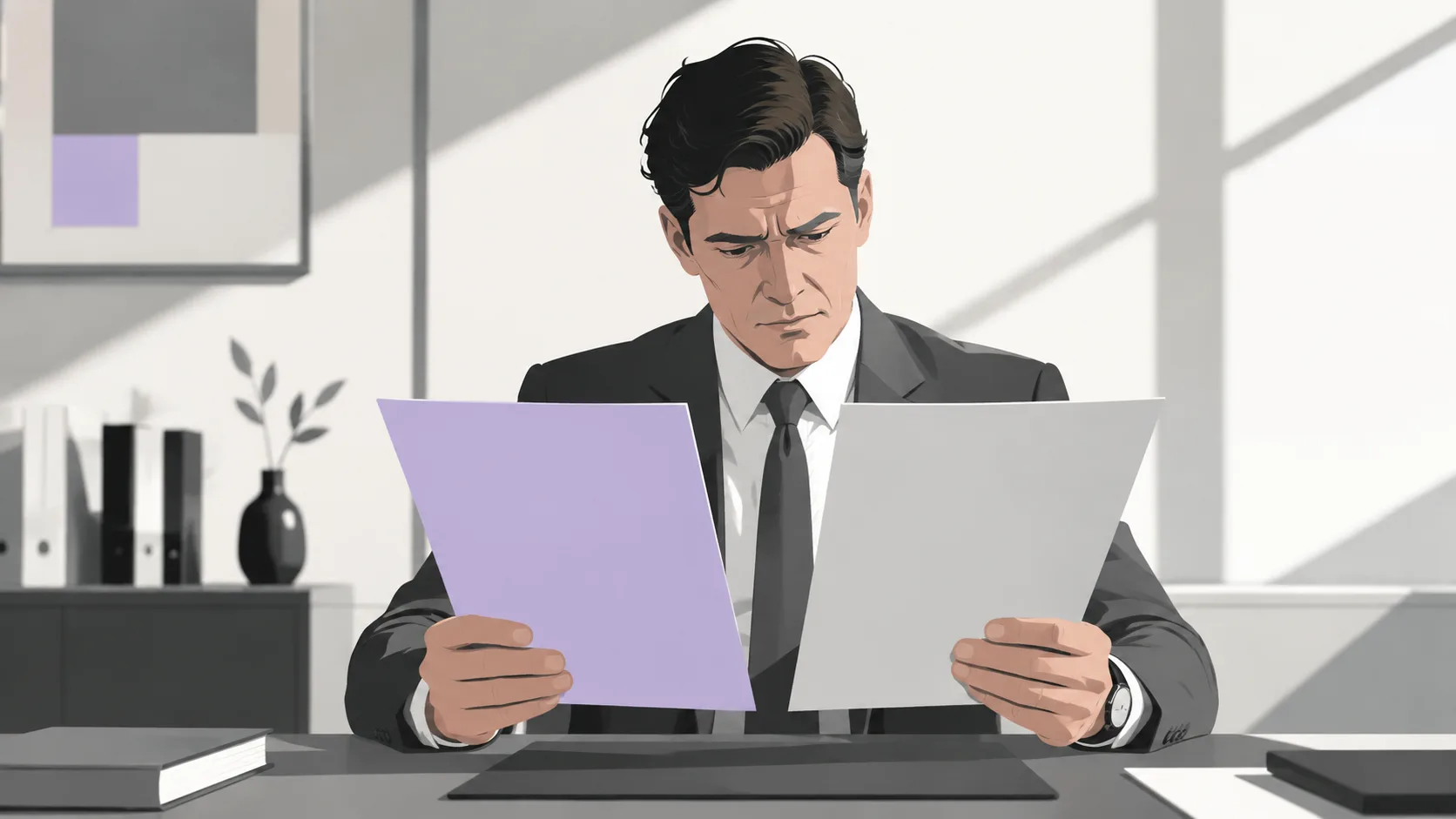 Fund manager comparing tokenization platform offerings by reviewing printed materials and documentation