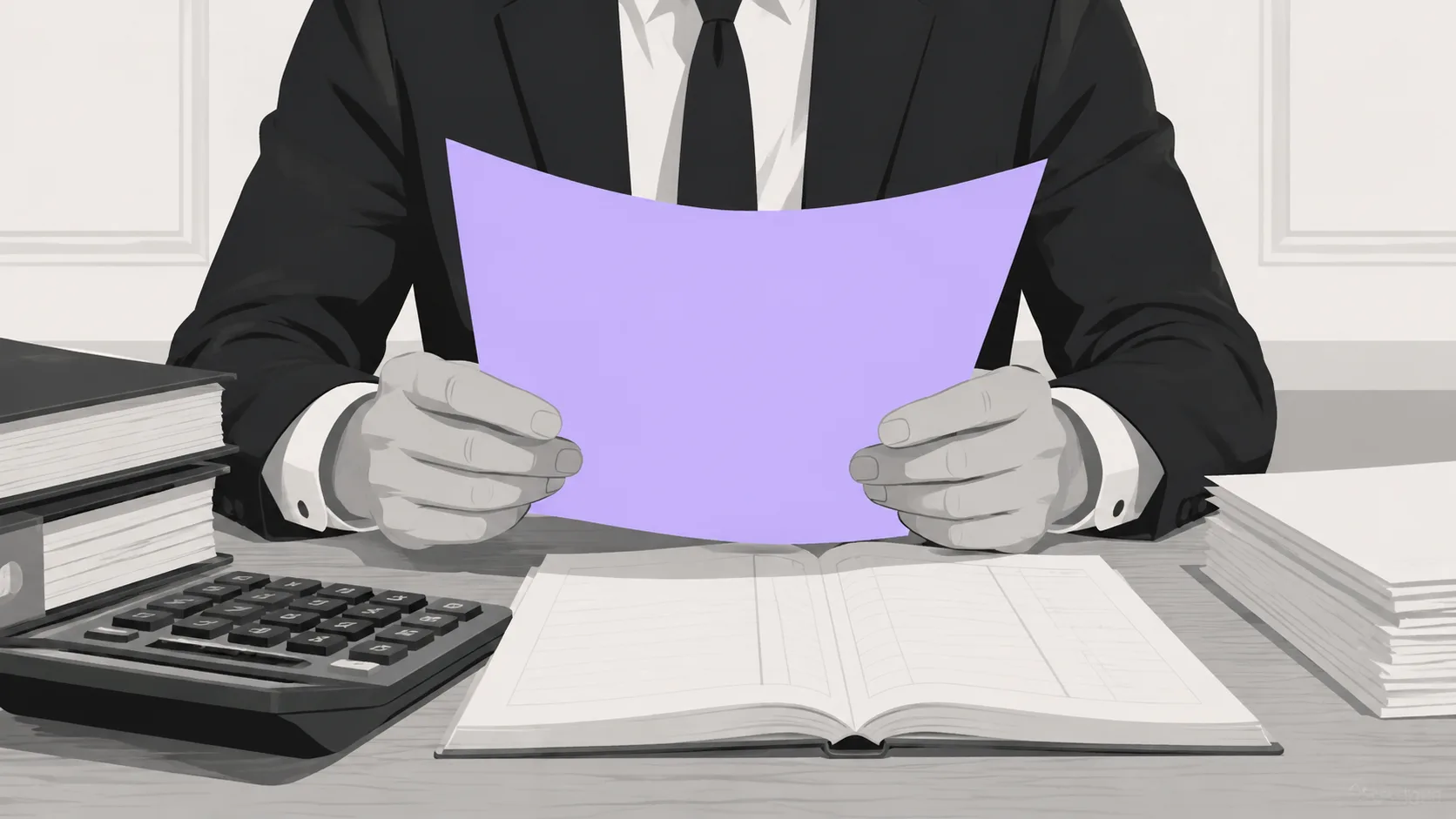 A compliance professional reviewing reserve requirements and financial documentation on a desk, representing regulatory oversight under the GENIUS Act.