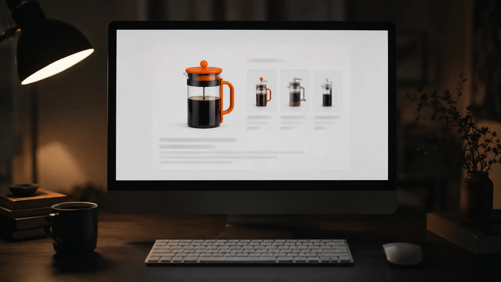 A laptop displaying a specific, buyer-intent search query in the search bar, showing how niche targeting captures high-intent traffic.