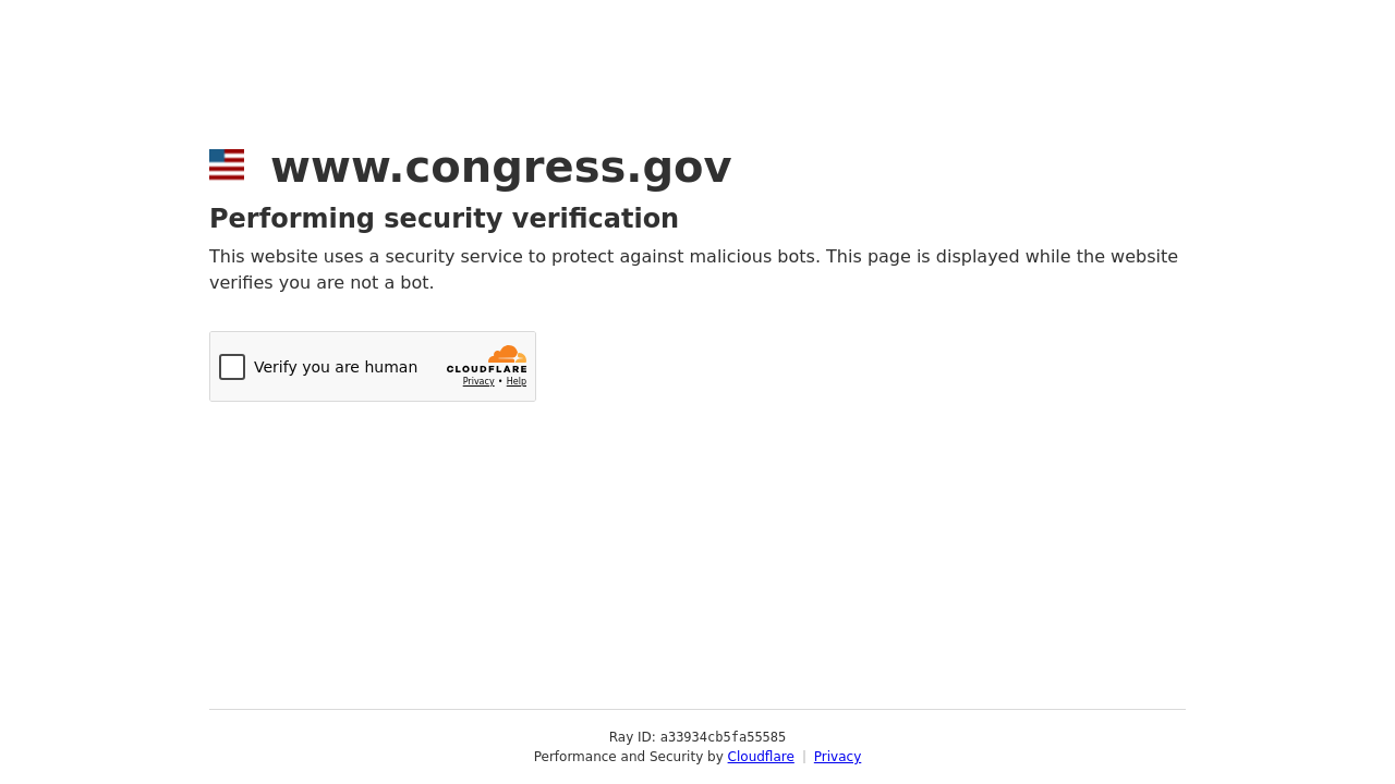 Congress.gov page displaying the full text of H.R. 1919, the Anti-CBDC Surveillance State Act.
