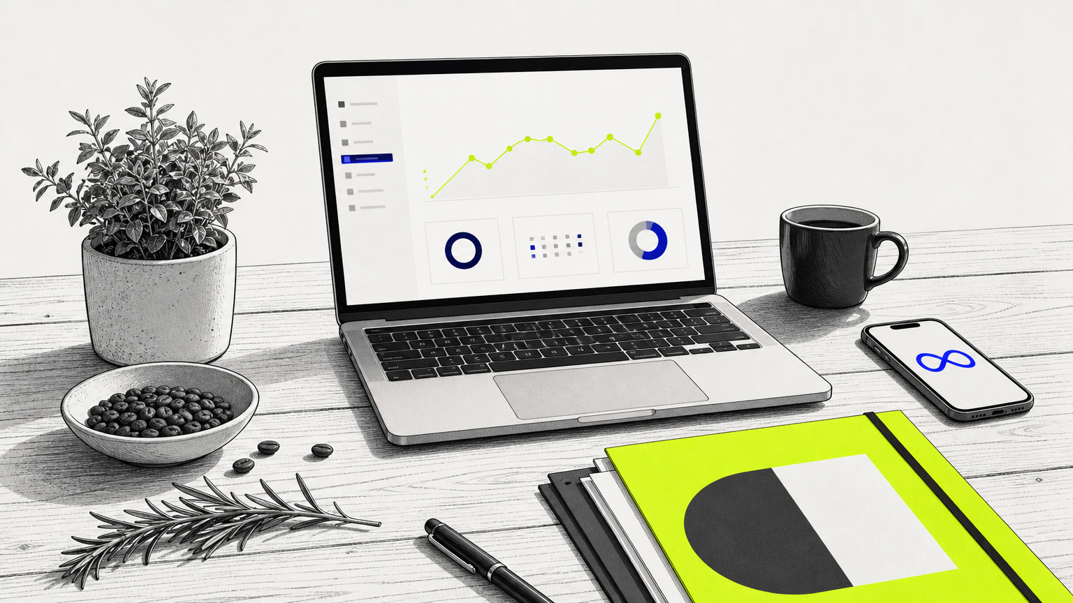 Essential digital marketing tools and accounts for food and beverage brands set up and ready to use.