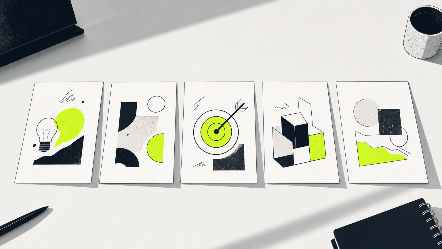 Sequential steps in building a food and beverage marketing plan, showing how positioning drives creative, media, and packaging decisions in proper order.