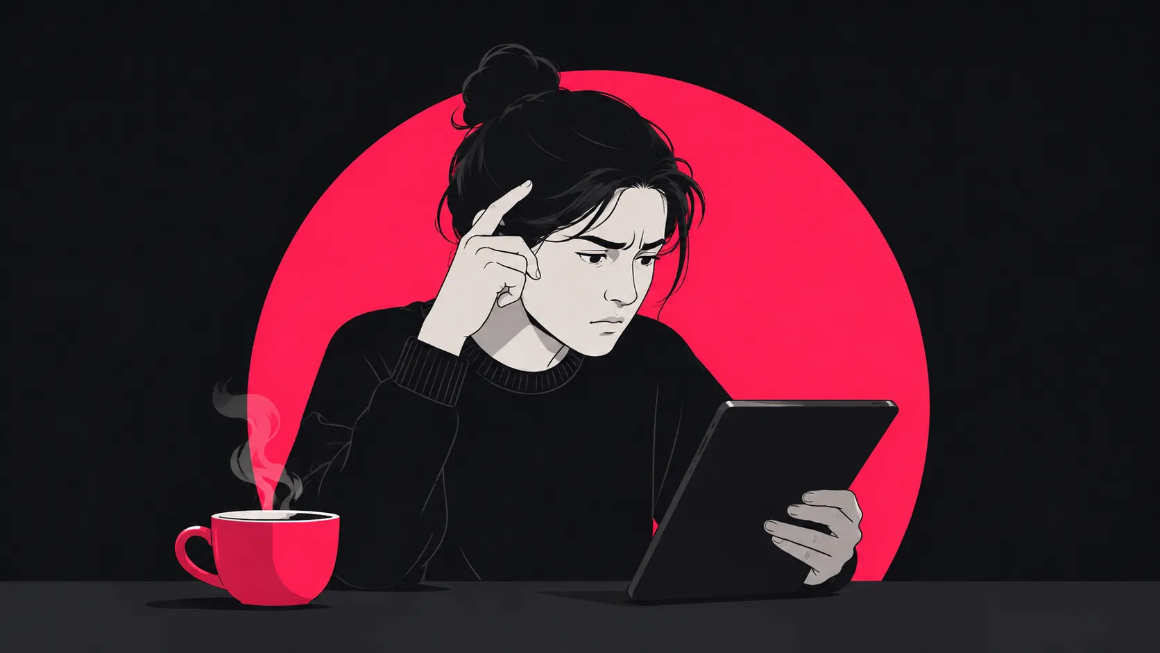 A person struggling to understand overly technical crypto wallet content, illustrating the mistake of writing only for crypto-native audiences.