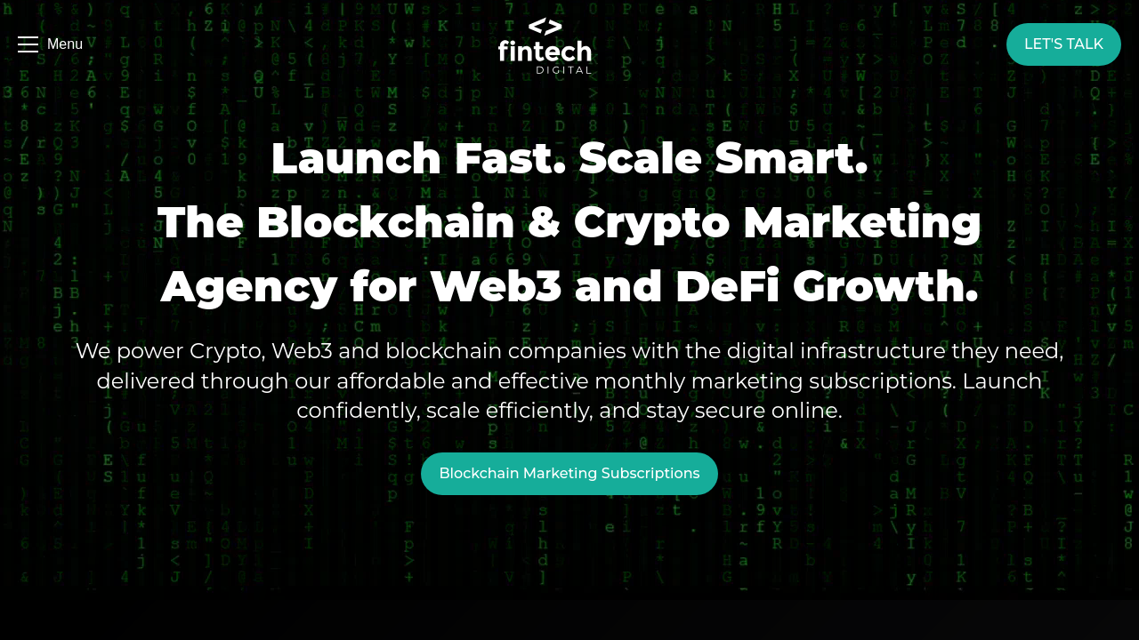 Fintech Digital homepage screenshot