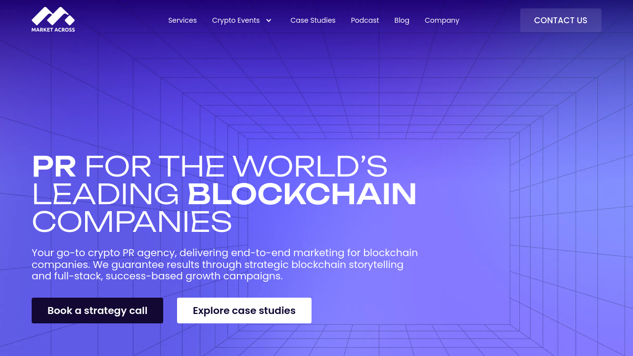 MarketAcross homepage screenshot