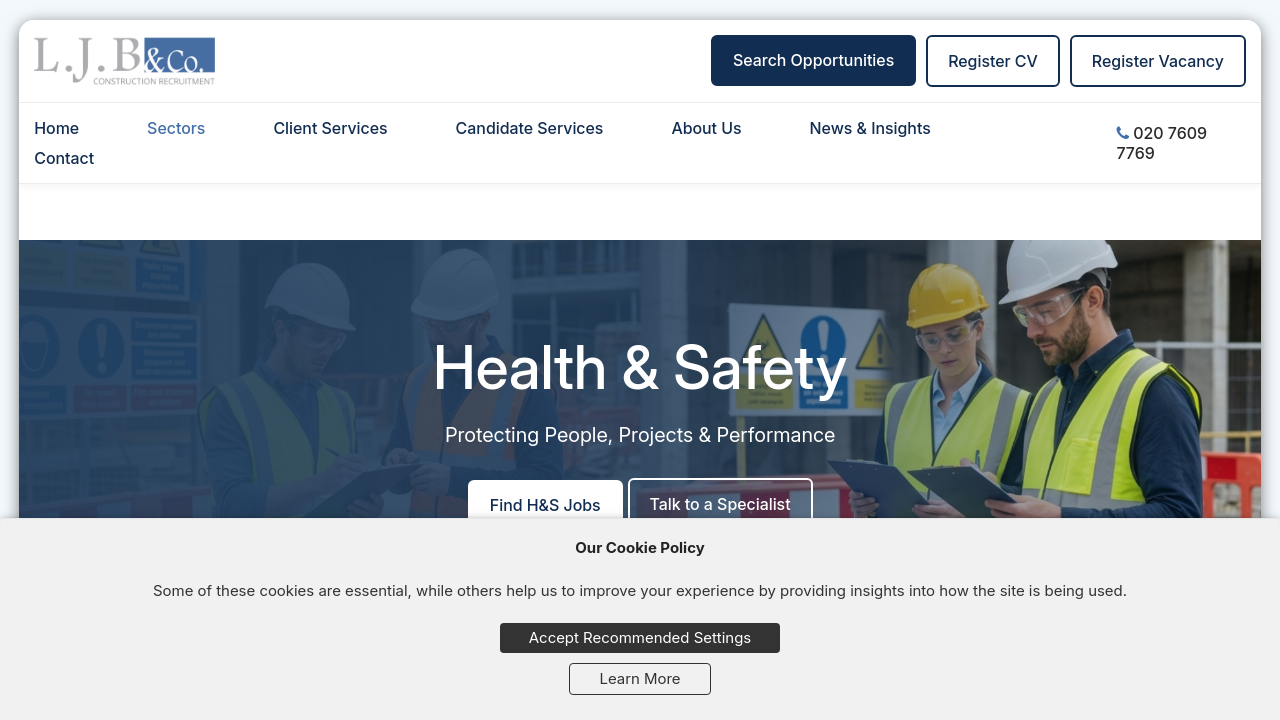 Best Health and Safety Jobs in the UK: 2026 Guide | L.J.B & Co ...