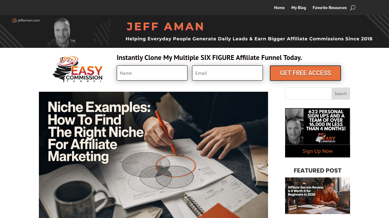 Affiliate Marketing homepage screenshot