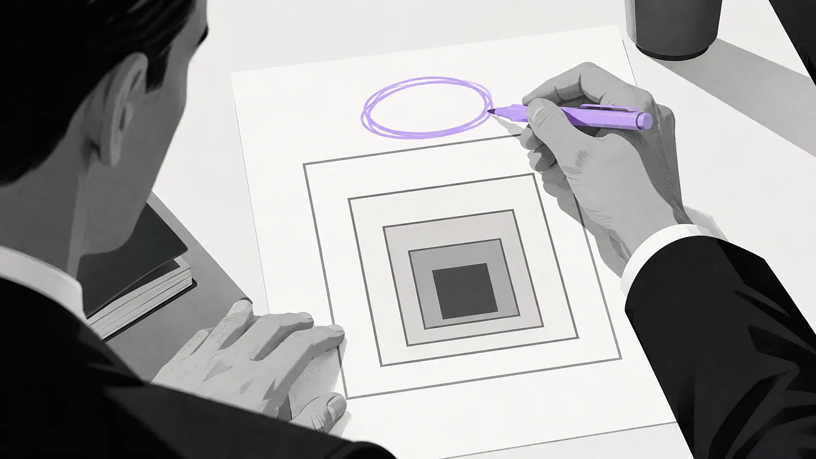 Institutional analyst reviewing how macro-level filters override lower-tier analysis layers in cryptocurrency decision-making