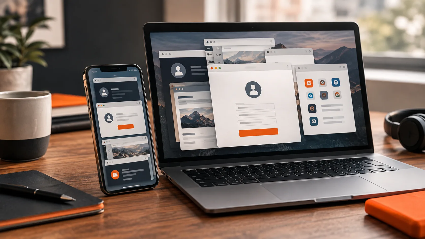 Free platform signup screens on devices for launching affiliate marketing