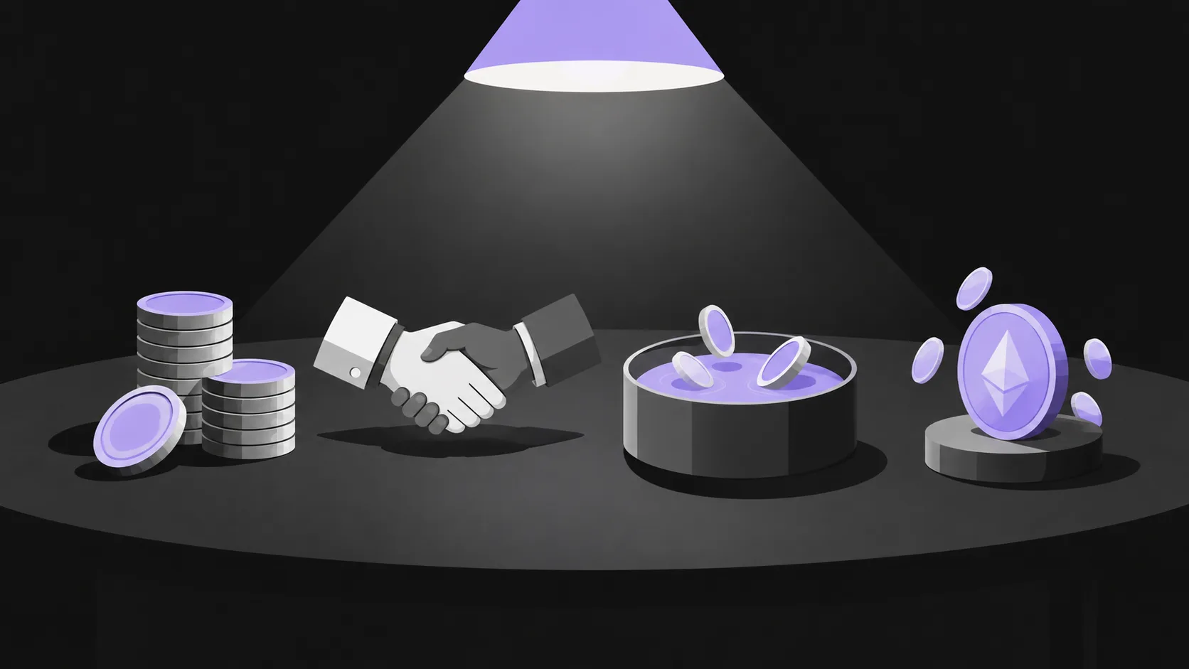 Four yield sources on table: lending, fees, liquidity, and incentives