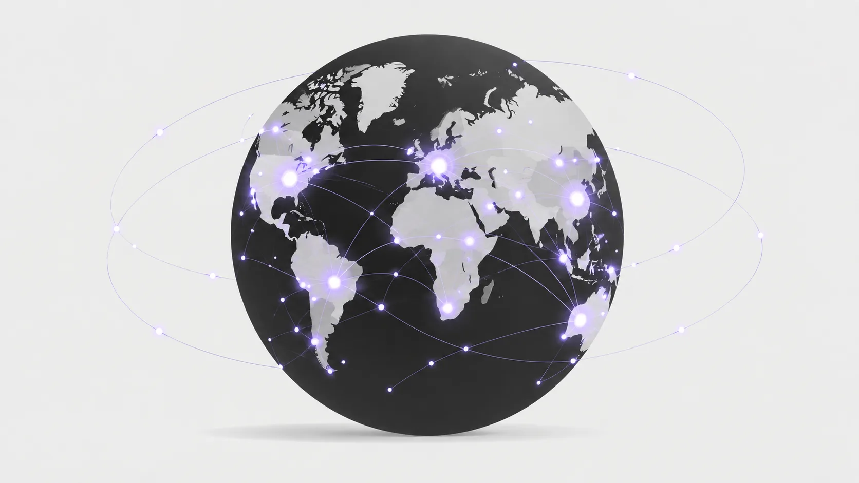 A stylized map showing the geographic and blockchain distribution of USDT across major cryptocurrency networks and exchanges
