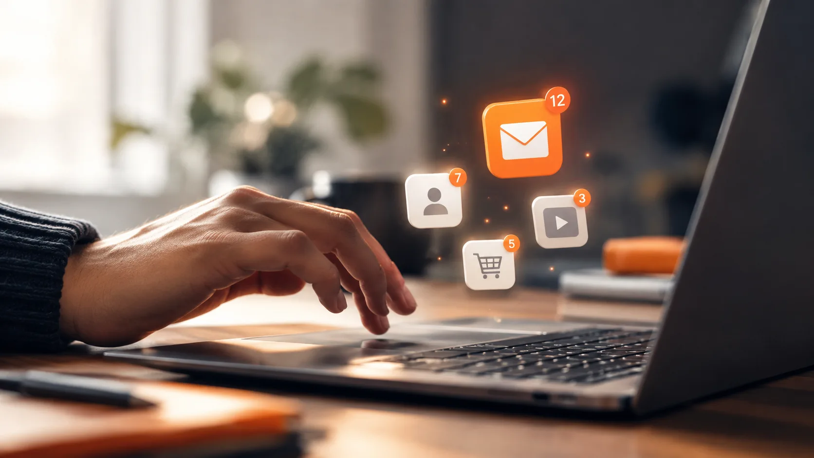 Email subscribers flowing into an automated email sequence funnel