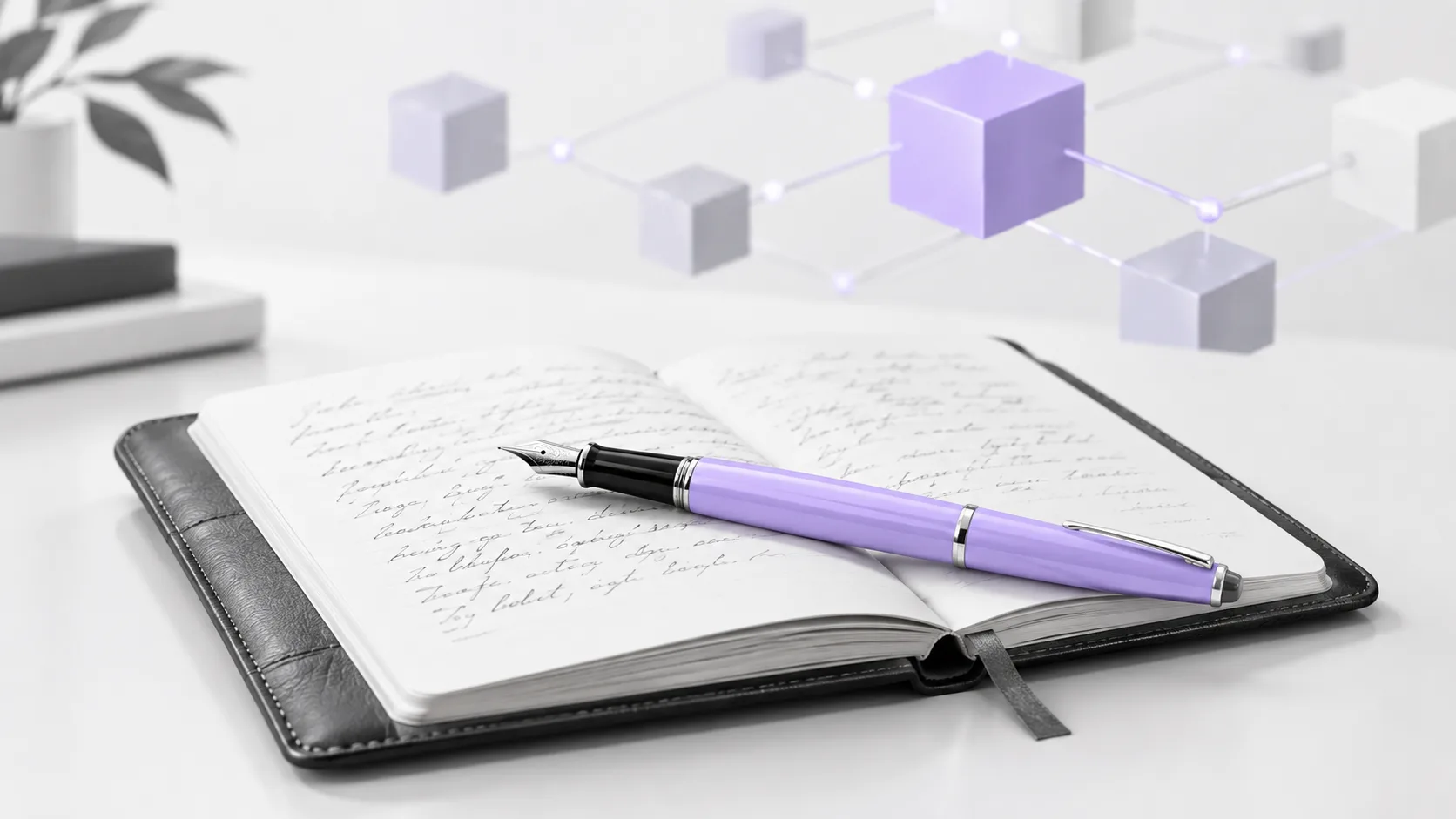 A notebook and pen representing the foundational definition of digital asset custody and the concept of private key control.