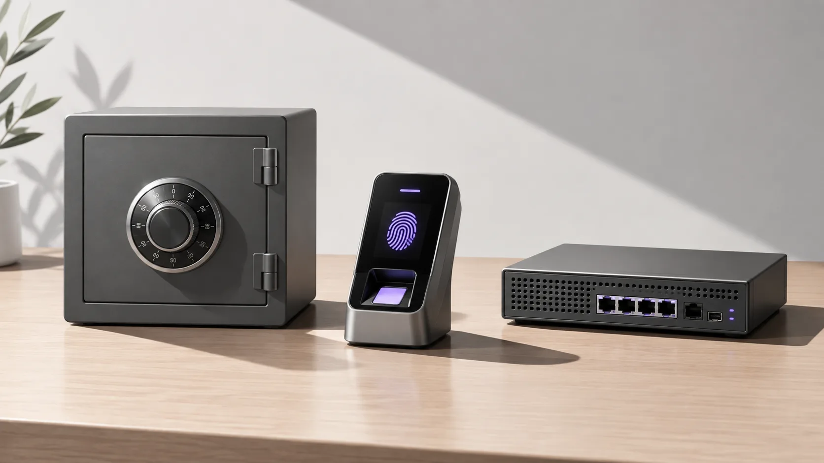 Three security systems representing self-custody, third-party custody, and hybrid custody models