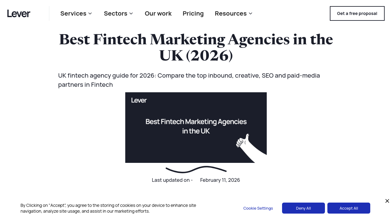 Lever Digital: Best for Paid Media Integration homepage screenshot