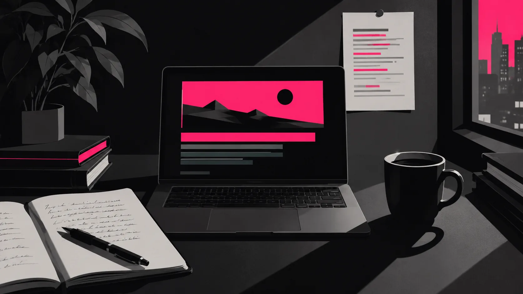 Writer crafting long-form content optimized for search rankings and AI citations