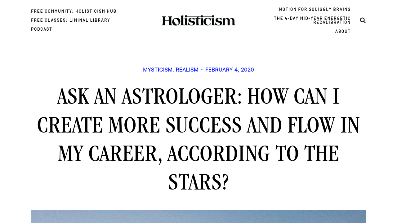 Screenshot einer Holisticism-Seite
