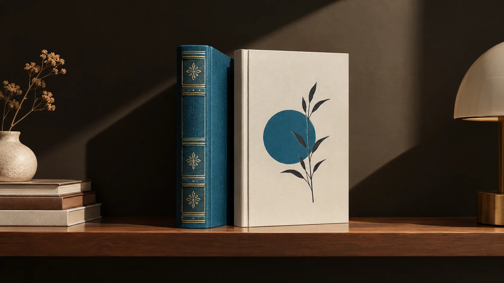Two published books displayed side by side