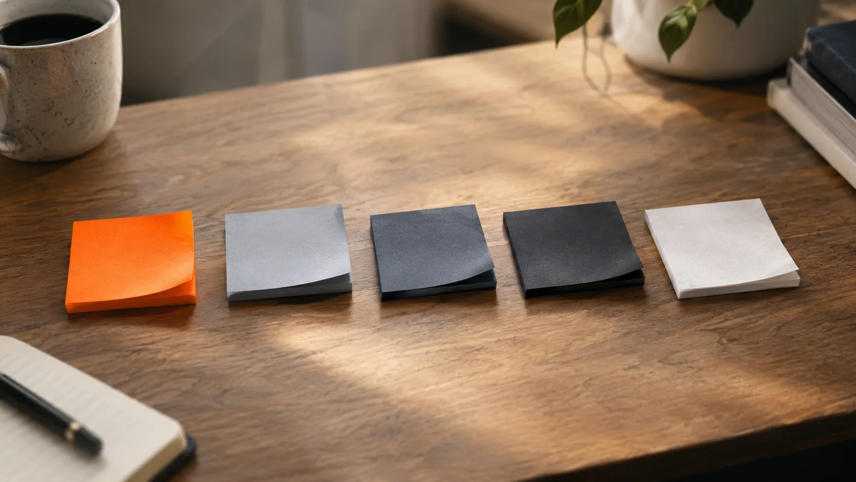 Sequential steps for building an affiliate marketing company shown with organizing notes on a desk
