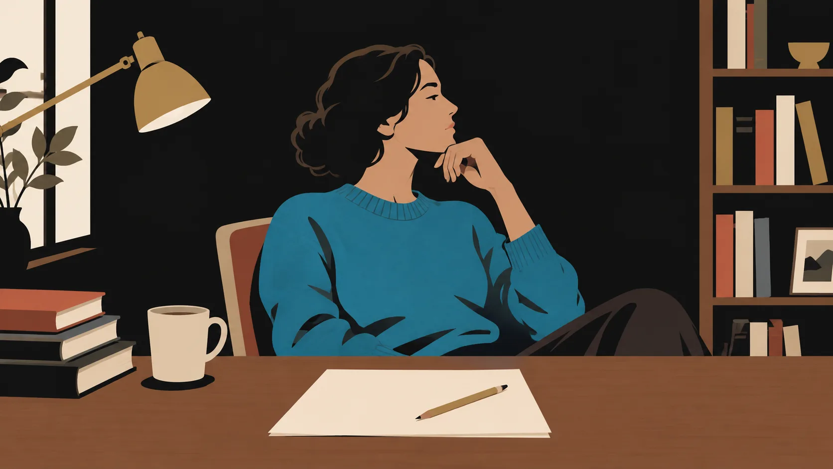Novelist pausing to make structural choices before starting the first draft