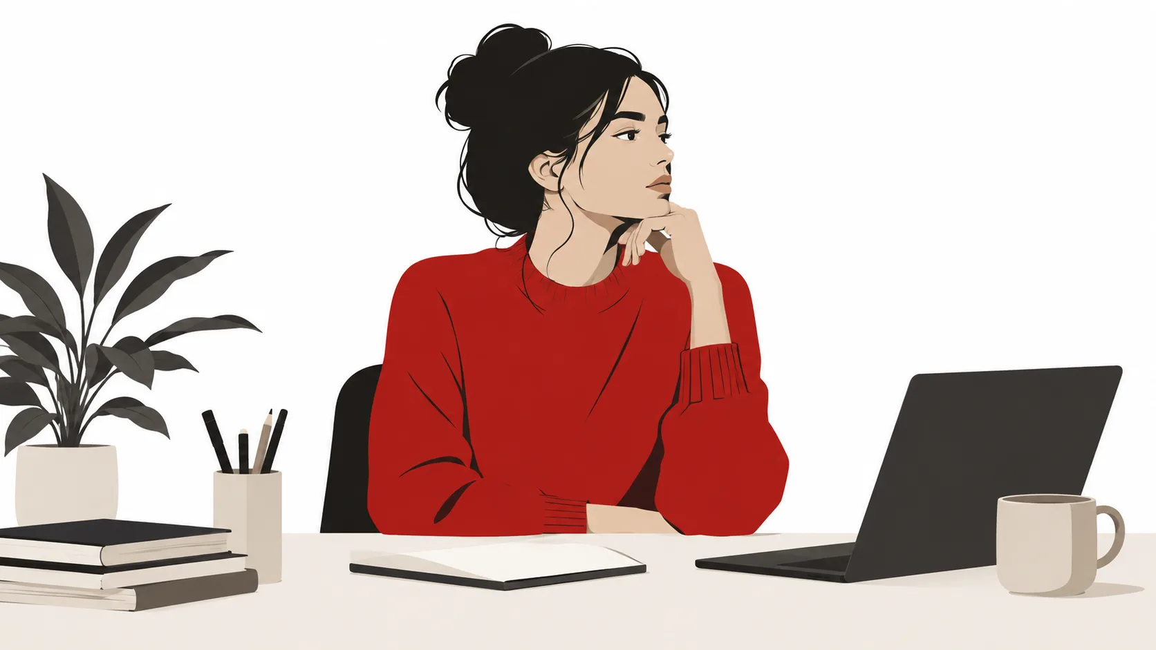 Professional reflecting on how their work style fits their habits