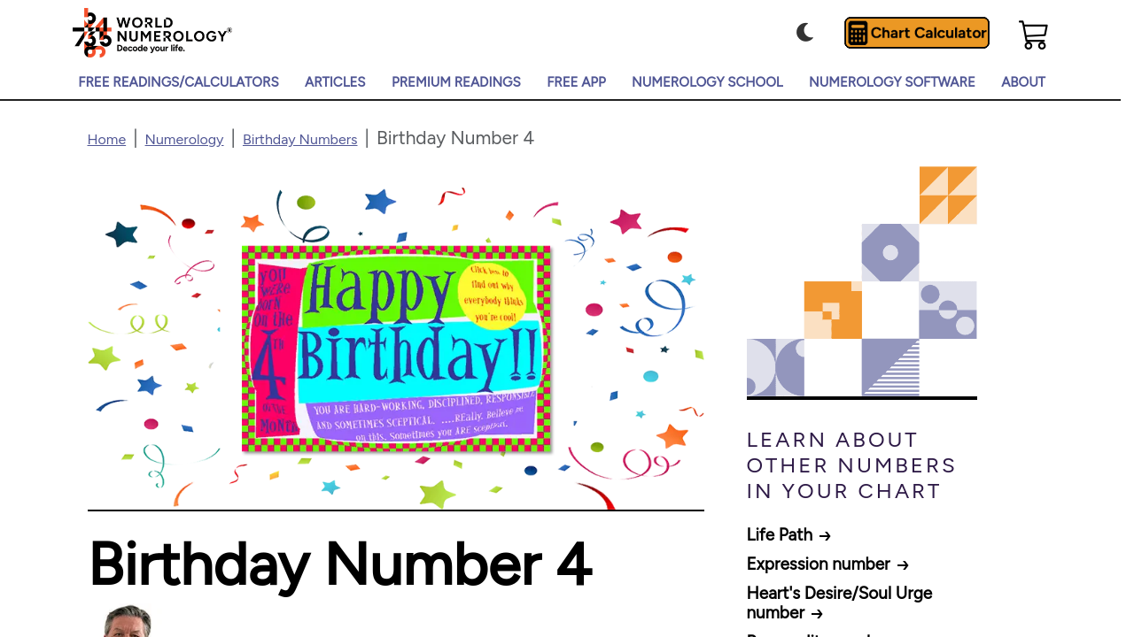 worldnumerology.com page screenshot