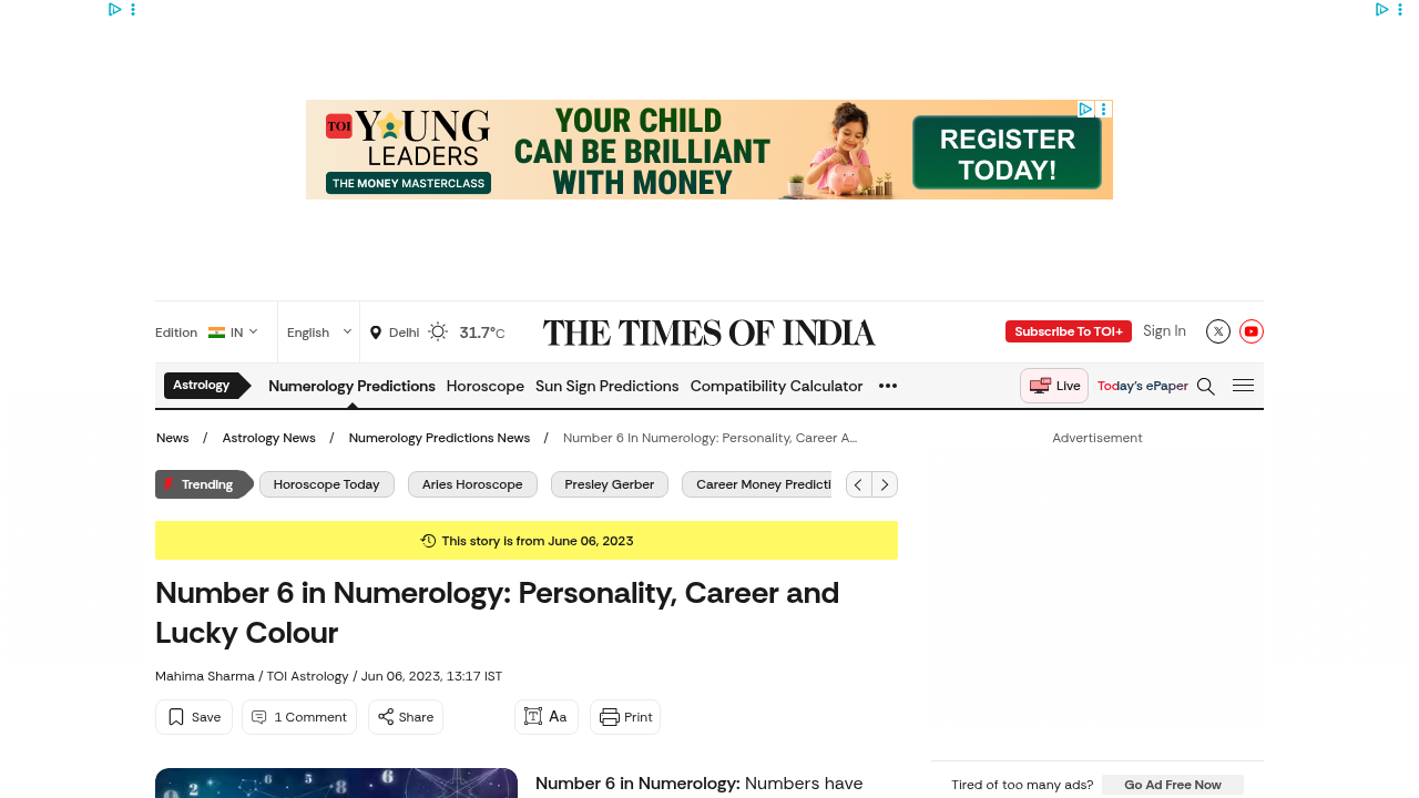 timesofindia.indiatimes.com page screenshot