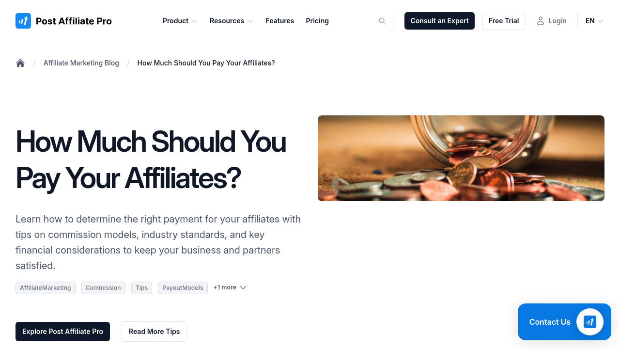 postaffiliatepro.com page screenshot