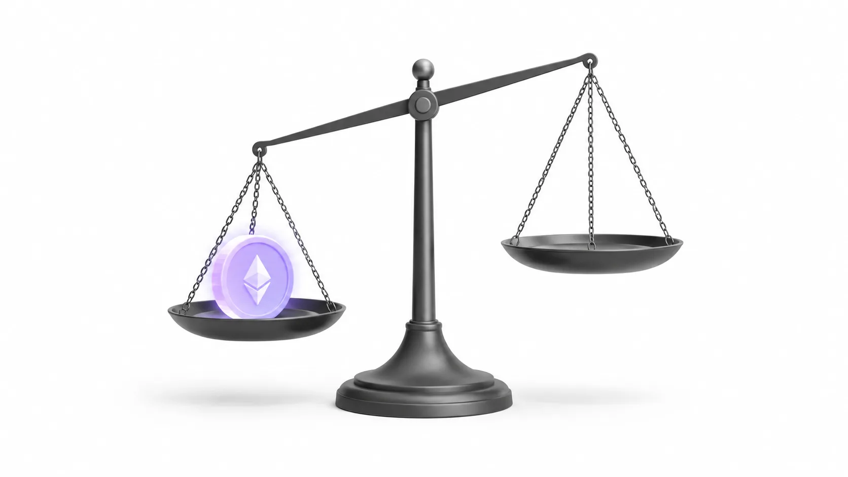 Balance scale illustrating fees offsetting but not removing impermanent loss