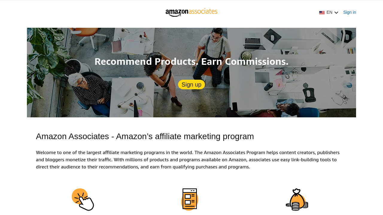 affiliate-program.amazon.com homepage screenshot
