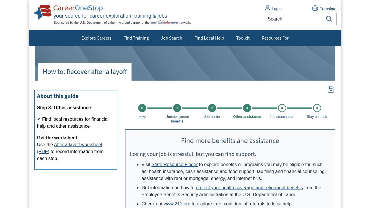 careeronestop.org page screenshot