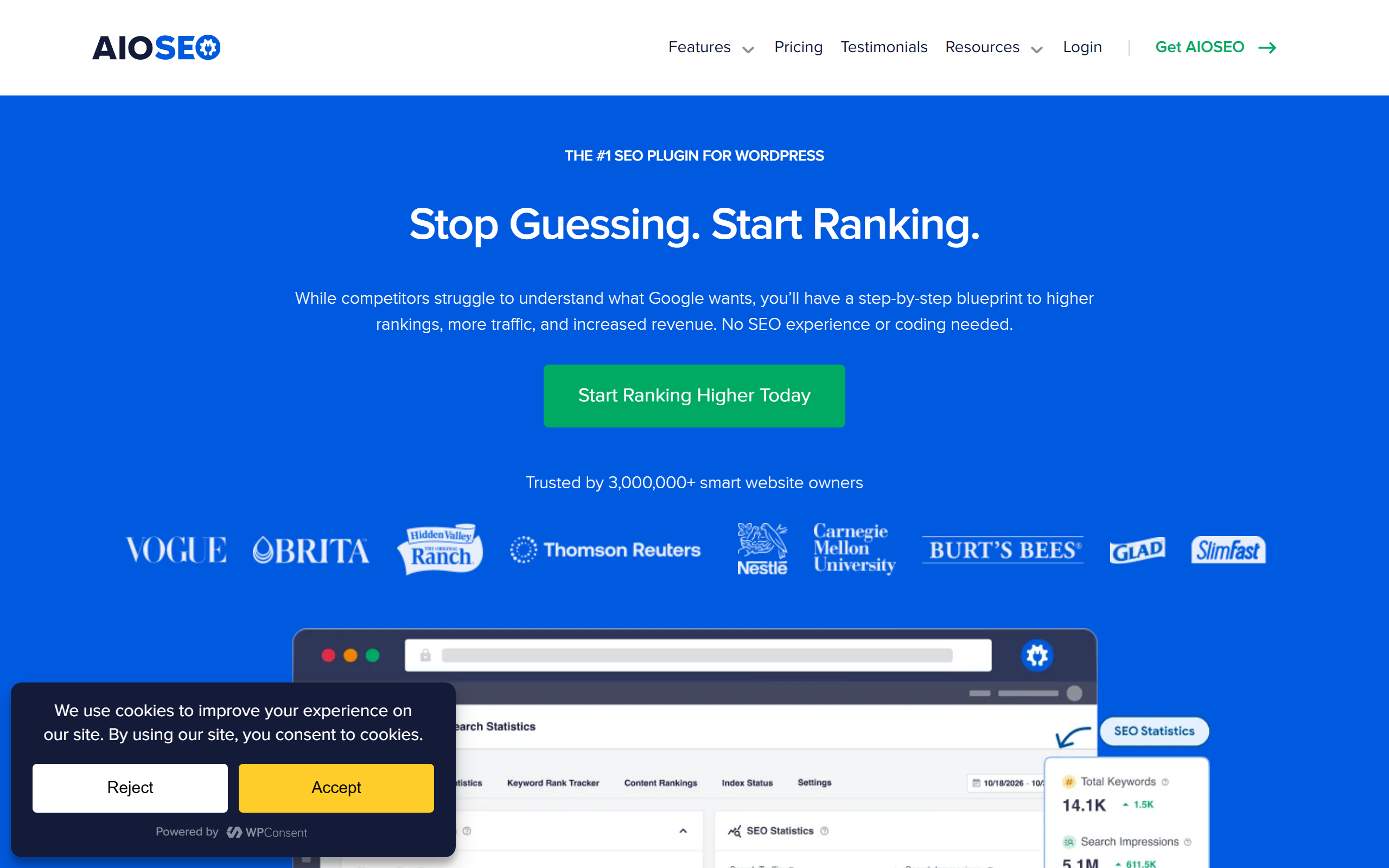 All in One SEO homepage