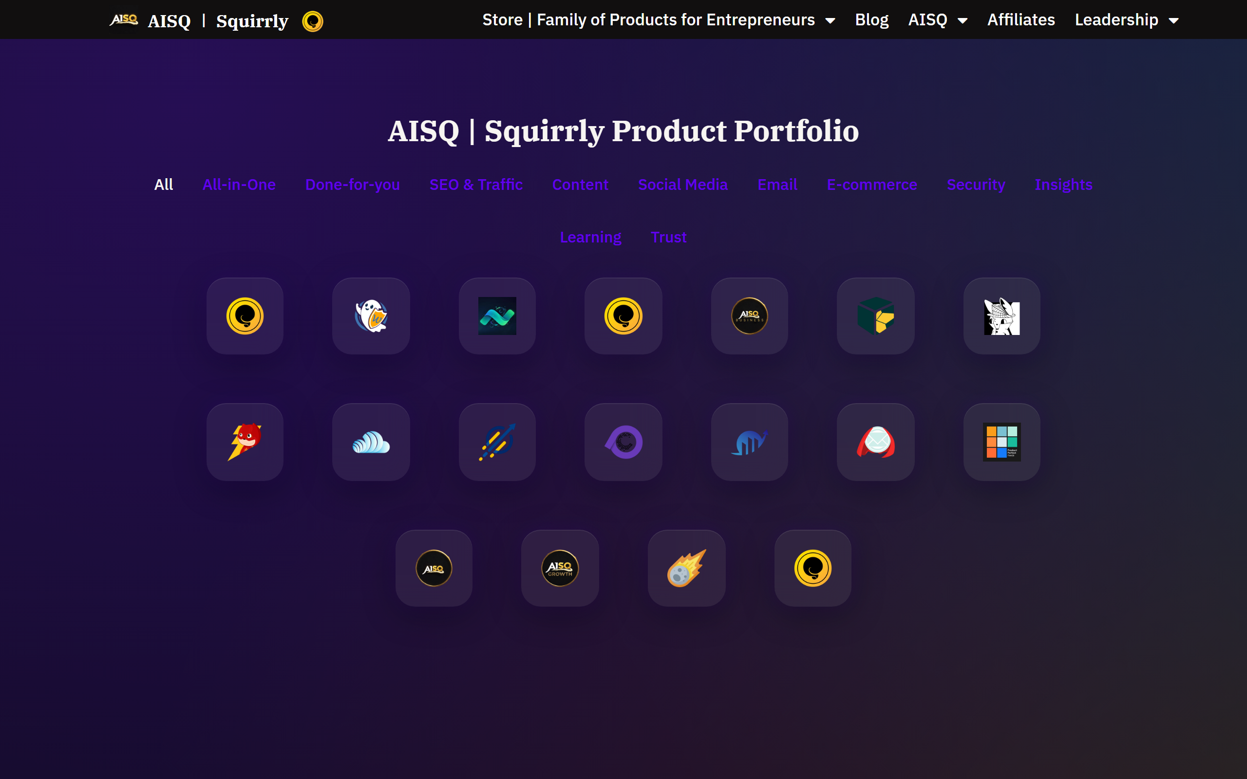 Squirrly SEO homepage