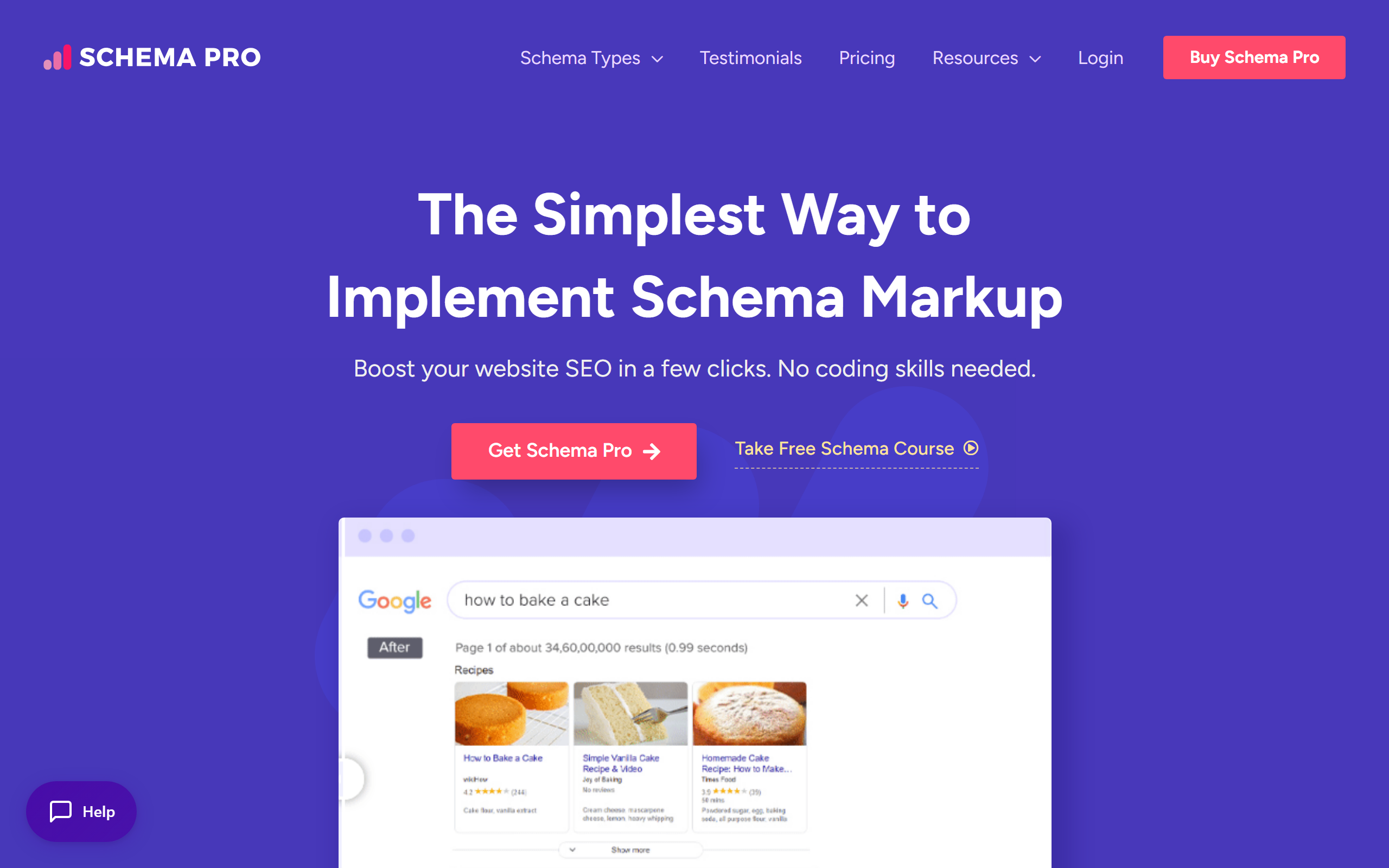 Schema Pro homepage